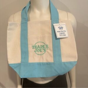 Trader Joe’s Mini Canvas Tote – Limited Edition pastel blue 💙